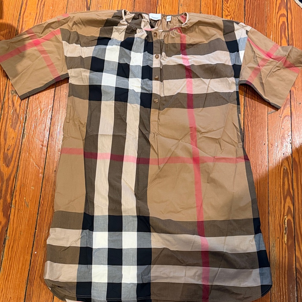 Burberry Beige and Black Checkered dress